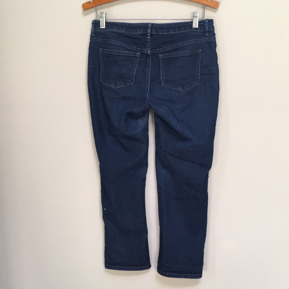 Jennifer Lopez Dark Wash  Stretch Crop Jeans Sz 4 - Picture 2 of 2